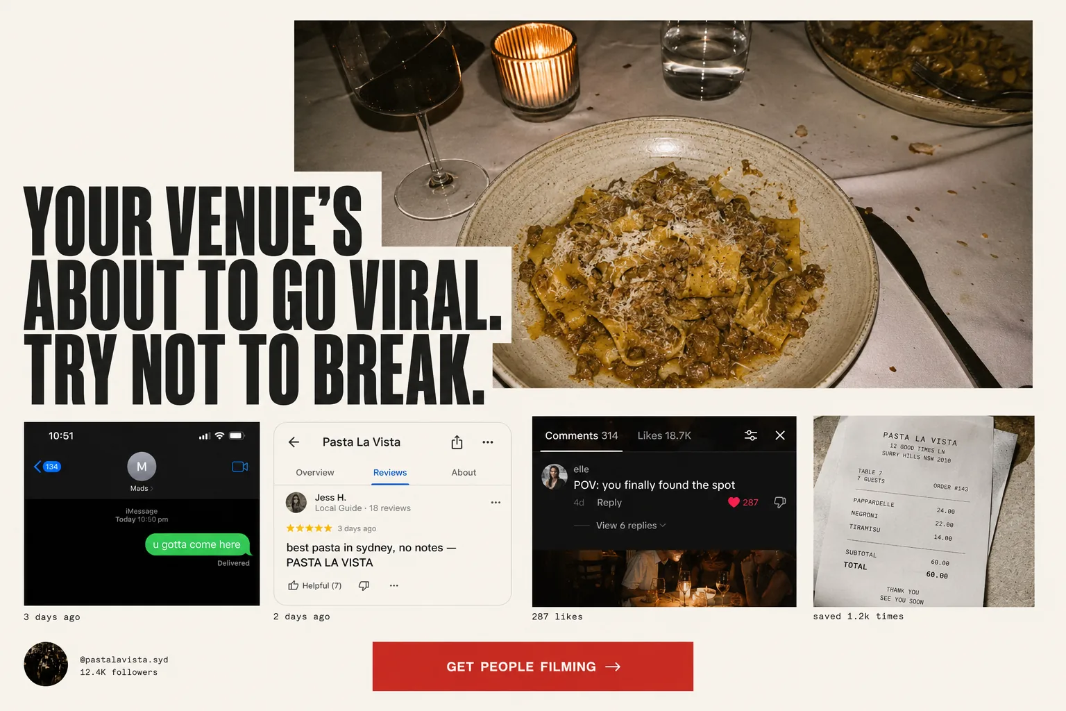 04a The Statement Feed. Instagram-feed layout, scrollable, video-first, vertical imagery.